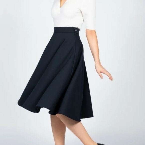 Cavour Women's Skirt 60's Navy Blue Size Small Sold Out - Picture 5 of 7